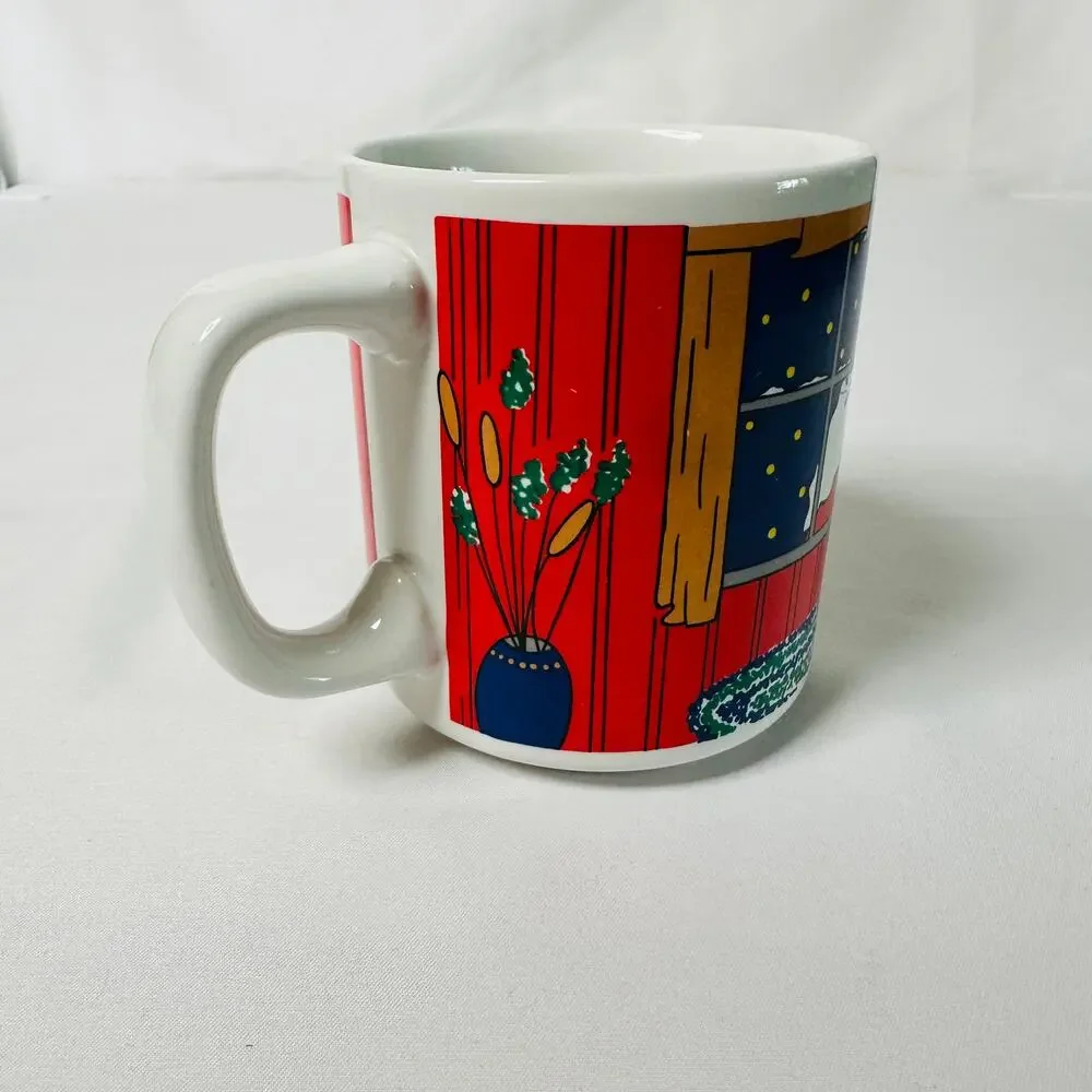 Vintage 1983 Master Craft Stoneware Santa Claus Christmas Holiday Coffee Cup